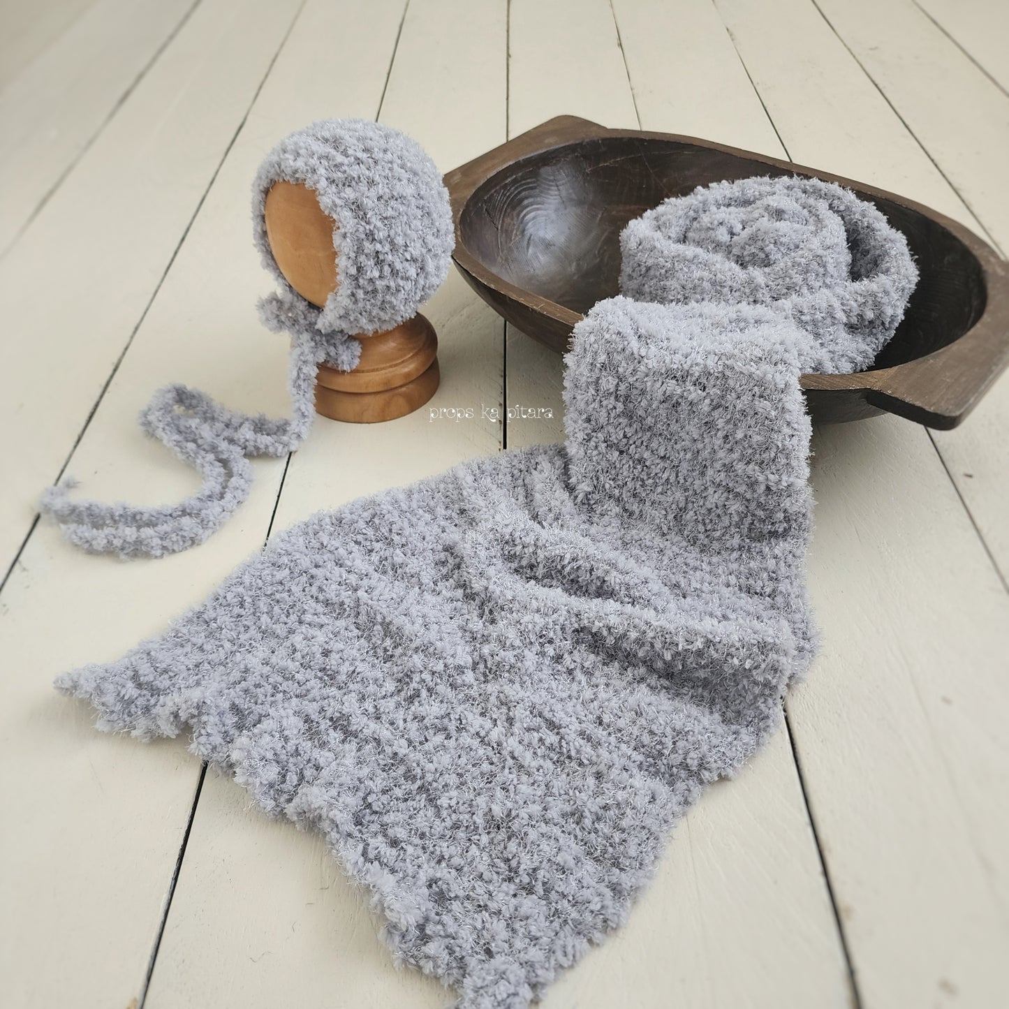 Knit Bobble Wrap Set