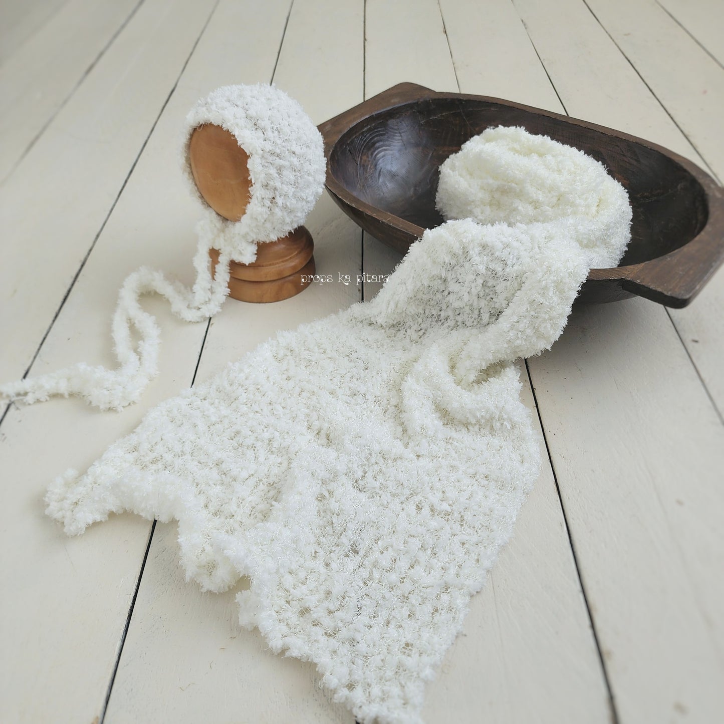 Knit Bobble Wrap Set