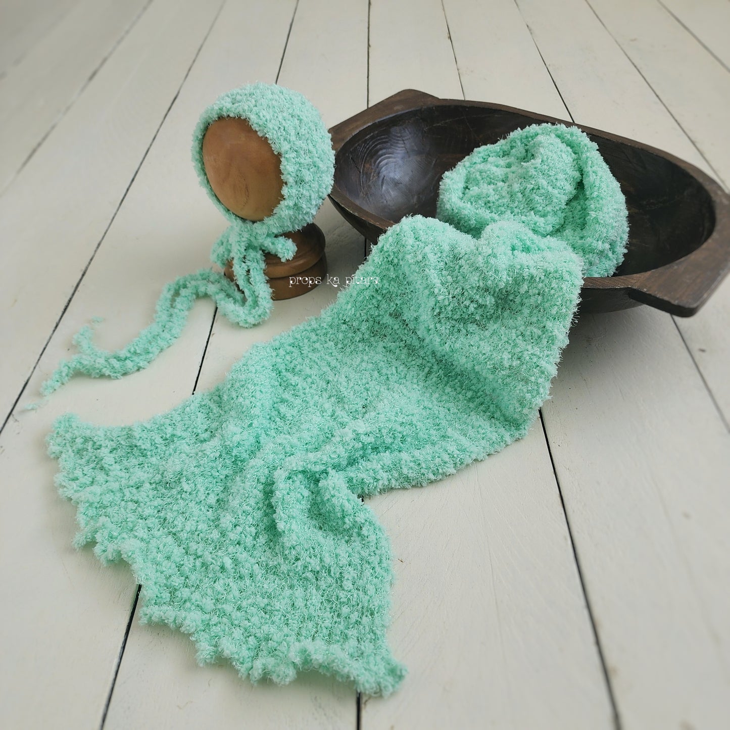 Knit Bobble Wrap Set