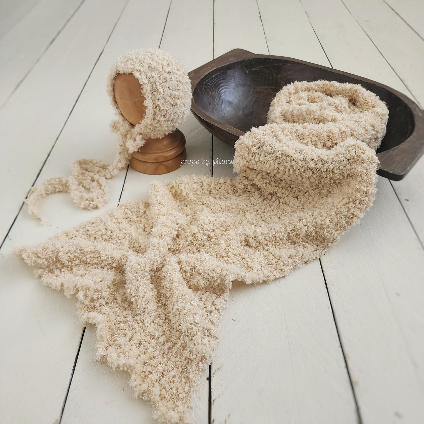 Knit Bobble Wrap Set