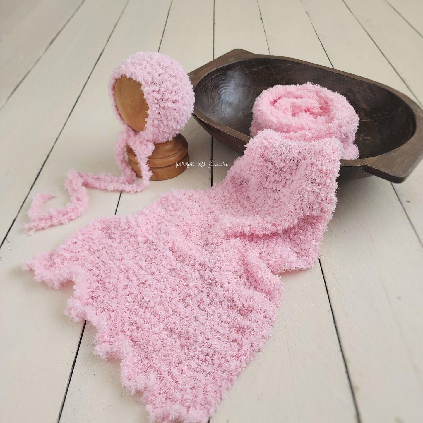 Knit Bobble Wrap Set