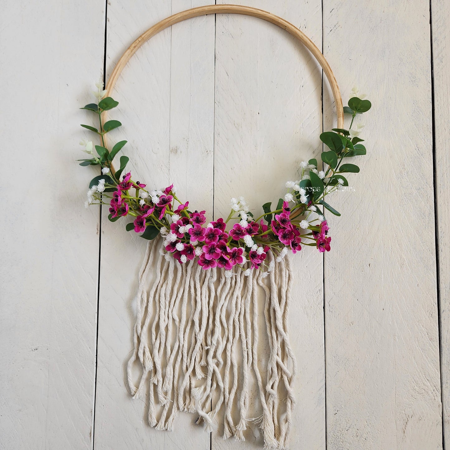 Boho Floral hoops- Set of 4