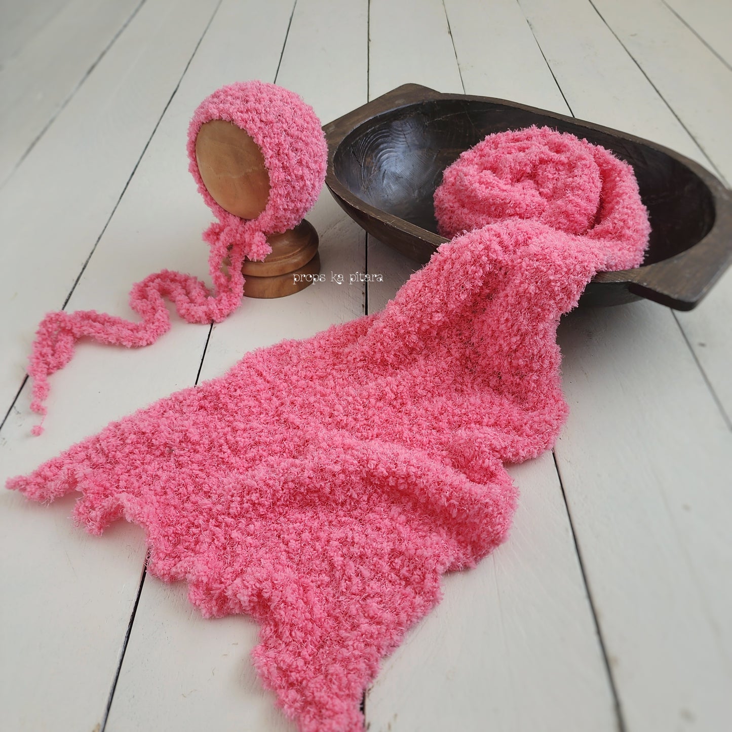 Knit Bobble Wrap Set