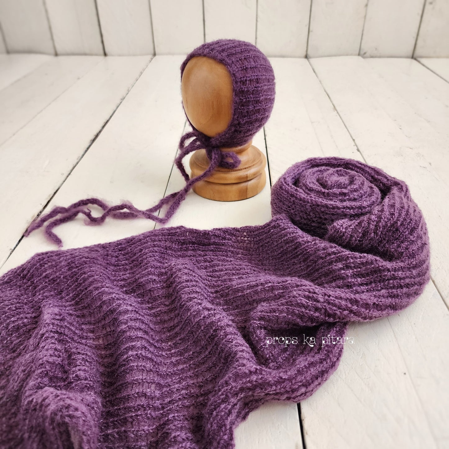 Mohair Wrap & Bonnet Set- Regular