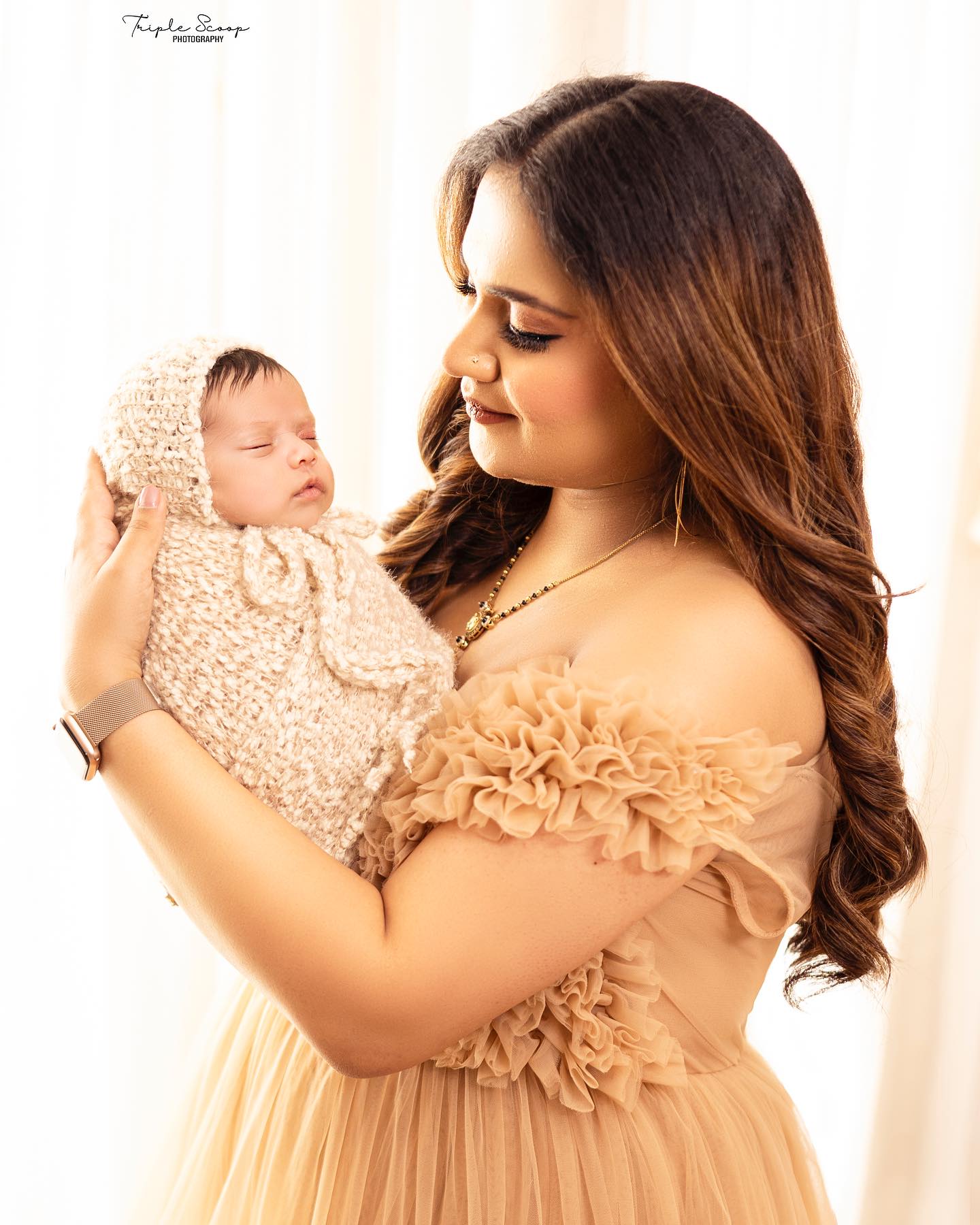 Knit Bobble Wrap Set