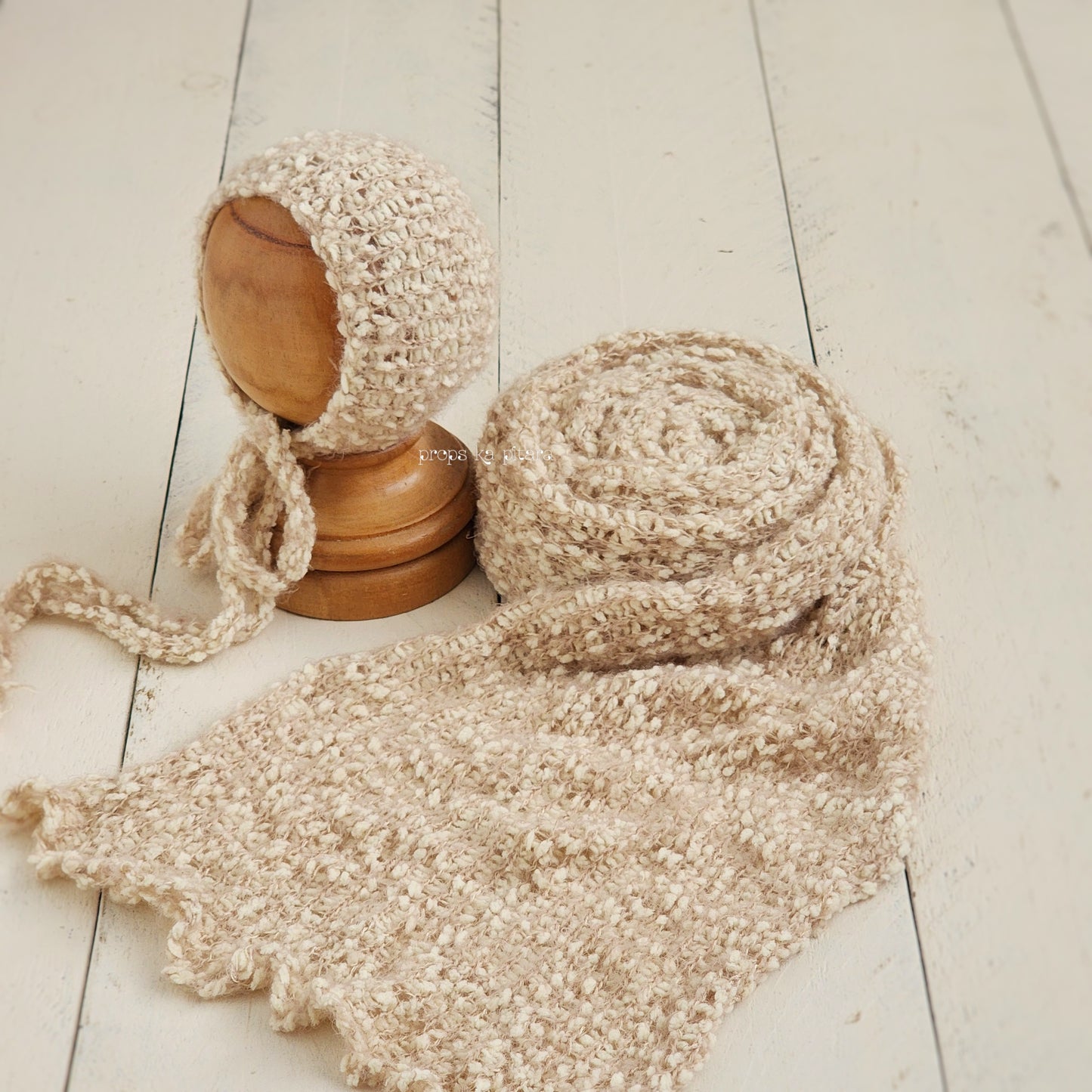 Knit Popcorn Wrap Set