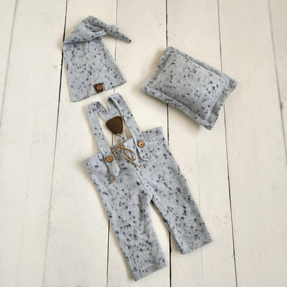 Dotted Dungaree Set