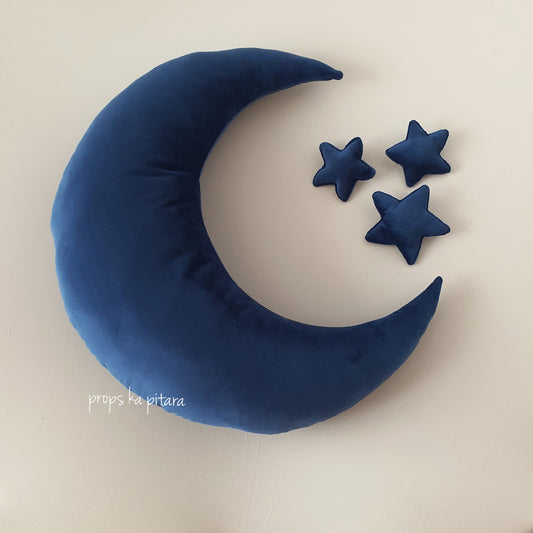 Denim Moon Prop with stars