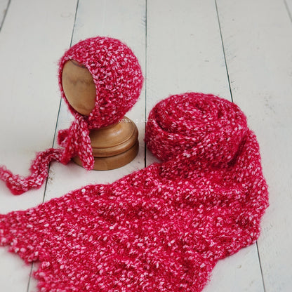 Knit Popcorn Wrap Set