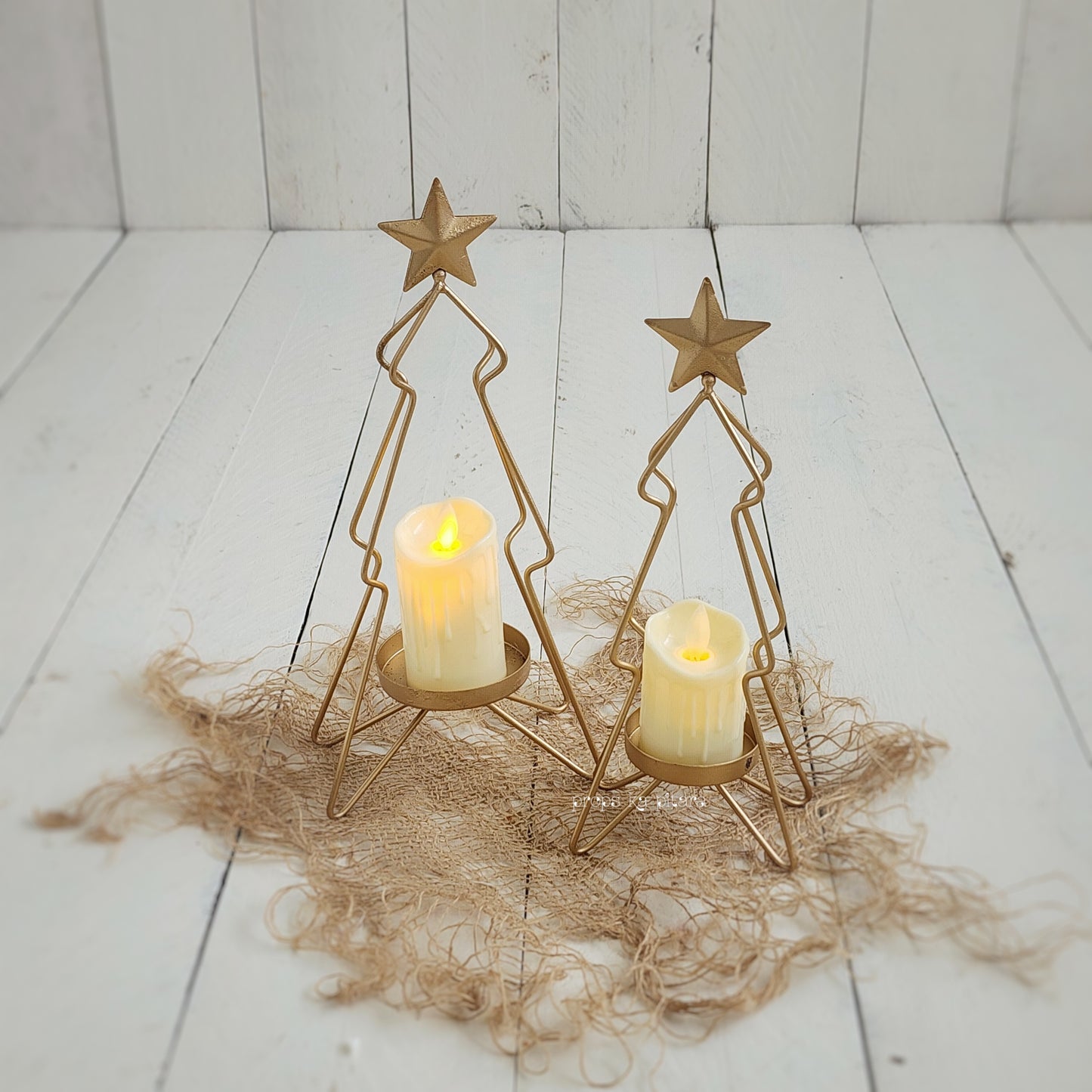 Metal Holiday Trees- Set of Two