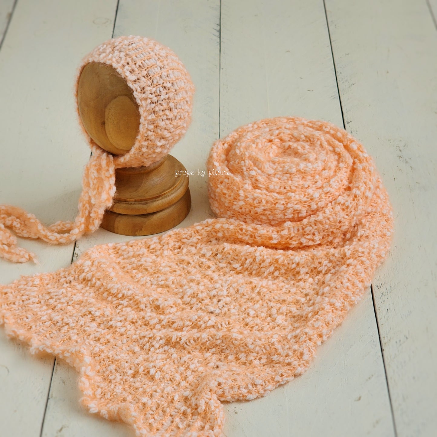 Knit Popcorn Wrap Set