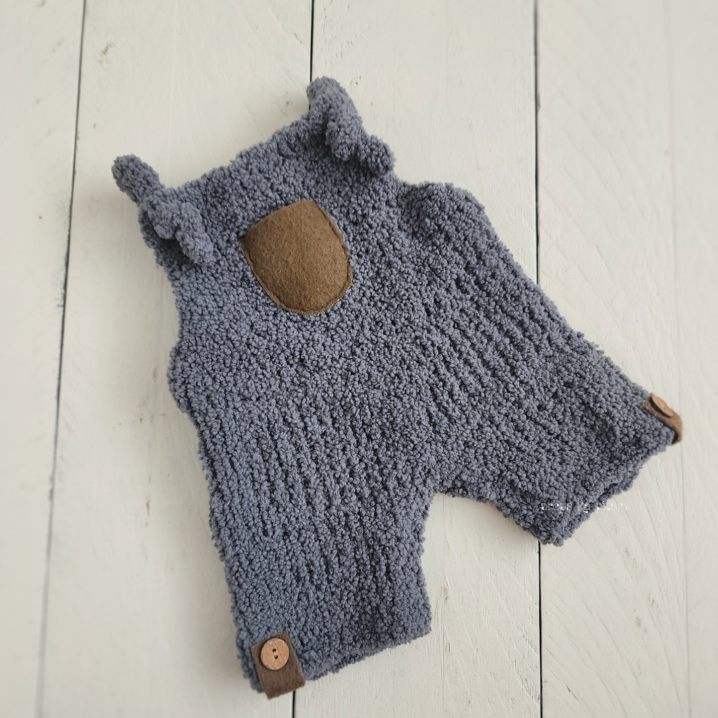 Knit Shaggy Overalls