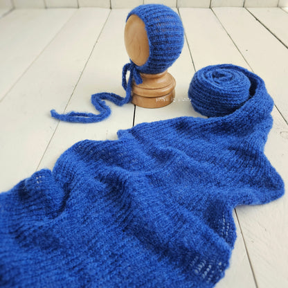 Mohair Wrap & Bonnet Set- Regular