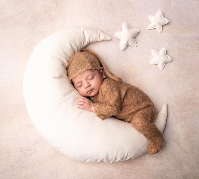 Ivory Moon Prop with stars