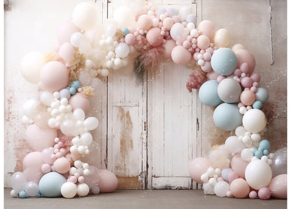 Pastel balloon arch