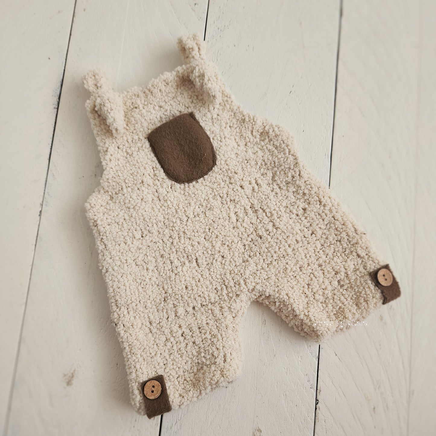 Knit Shaggy Overalls