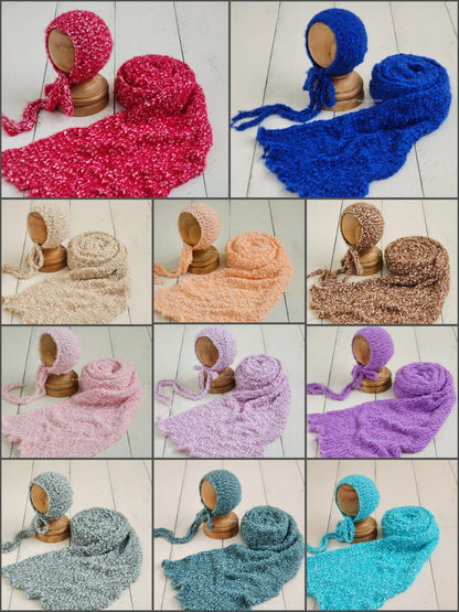 Knit Popcorn Wrap Set