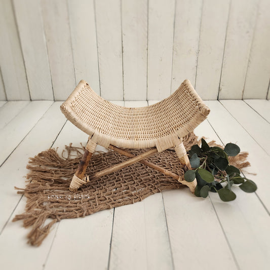 Wicker Curved Bench