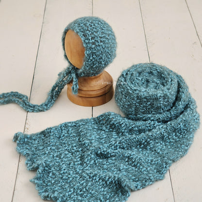 Knit Popcorn Wrap Set