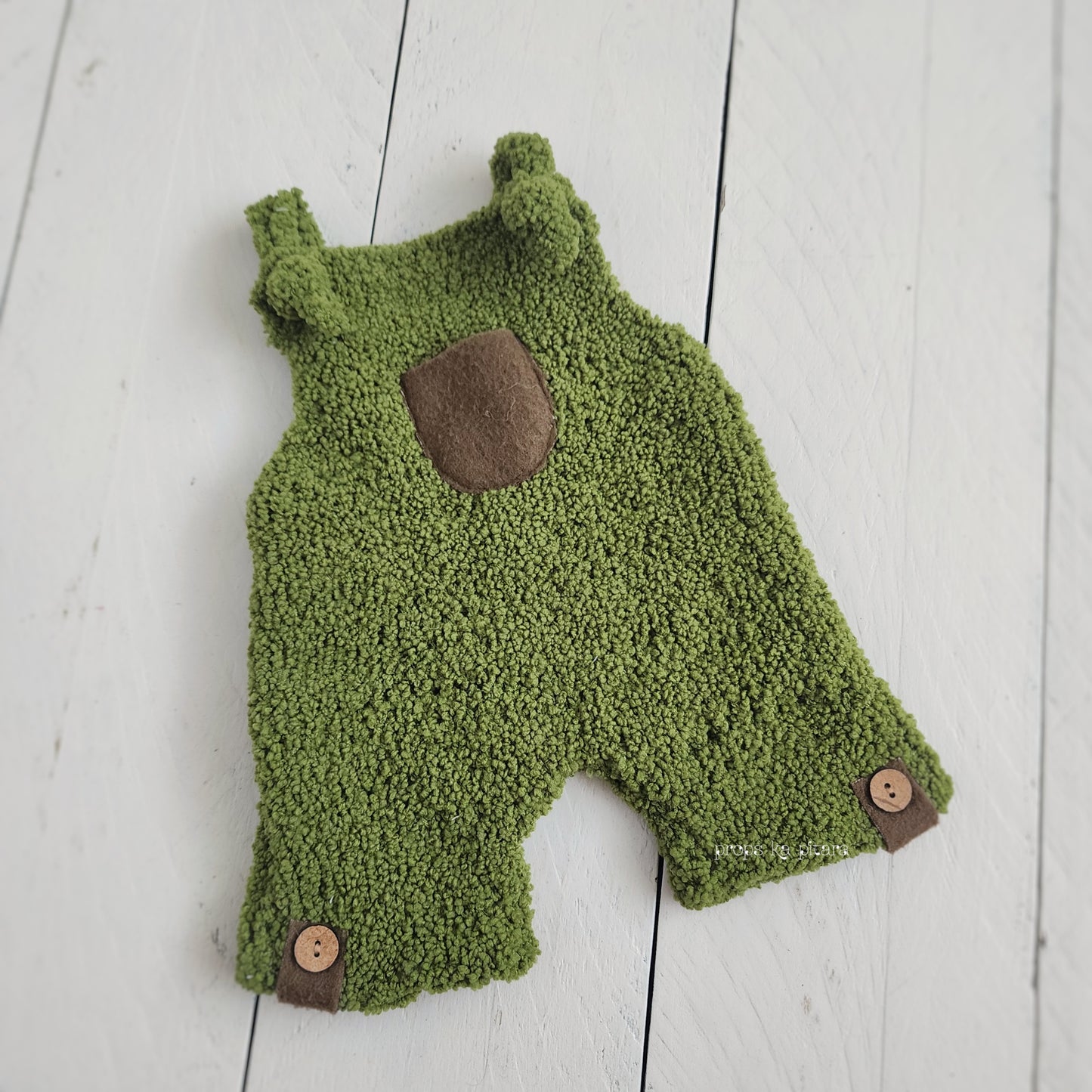 Knit Shaggy Overalls