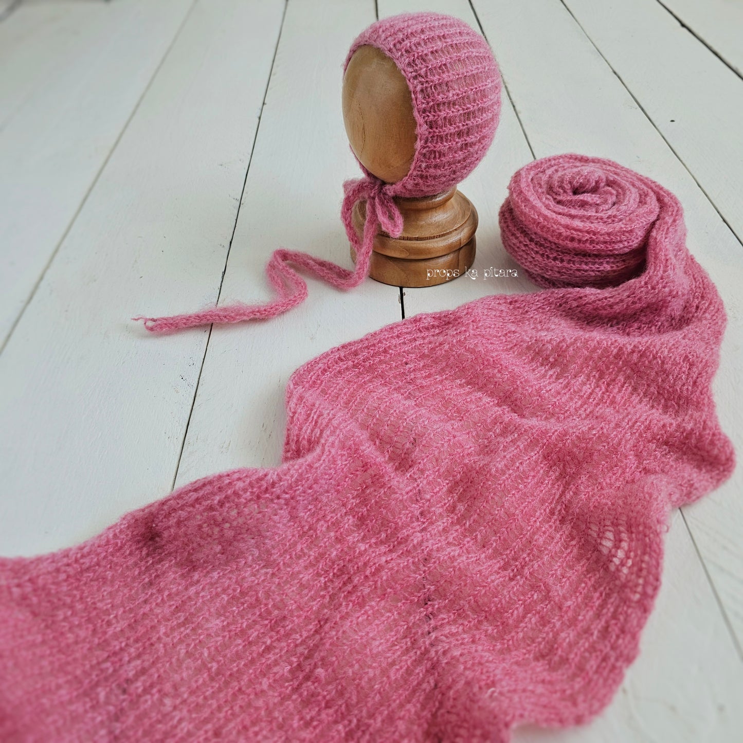 Mohair Wrap & Bonnet Set- Regular