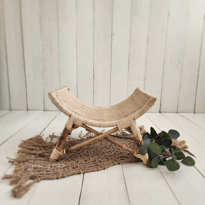 Wicker Curved Bench