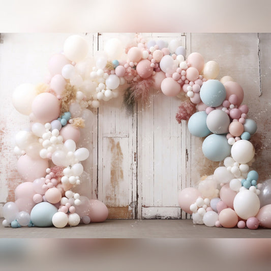 Pastel balloon arch