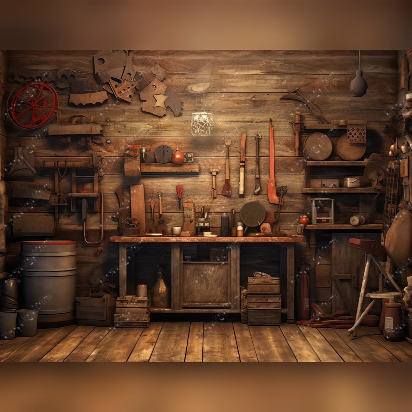 Wooden garage