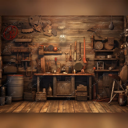 Wooden garage