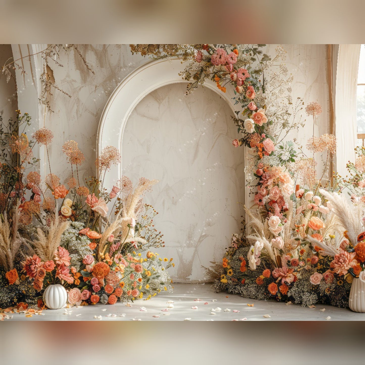 Orange blossom arch