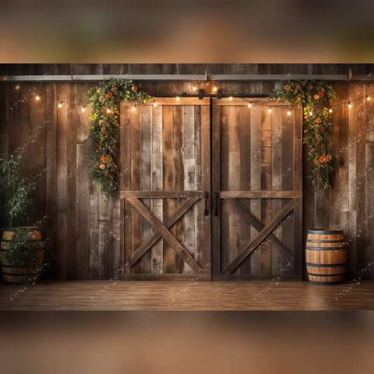 Festive barn door