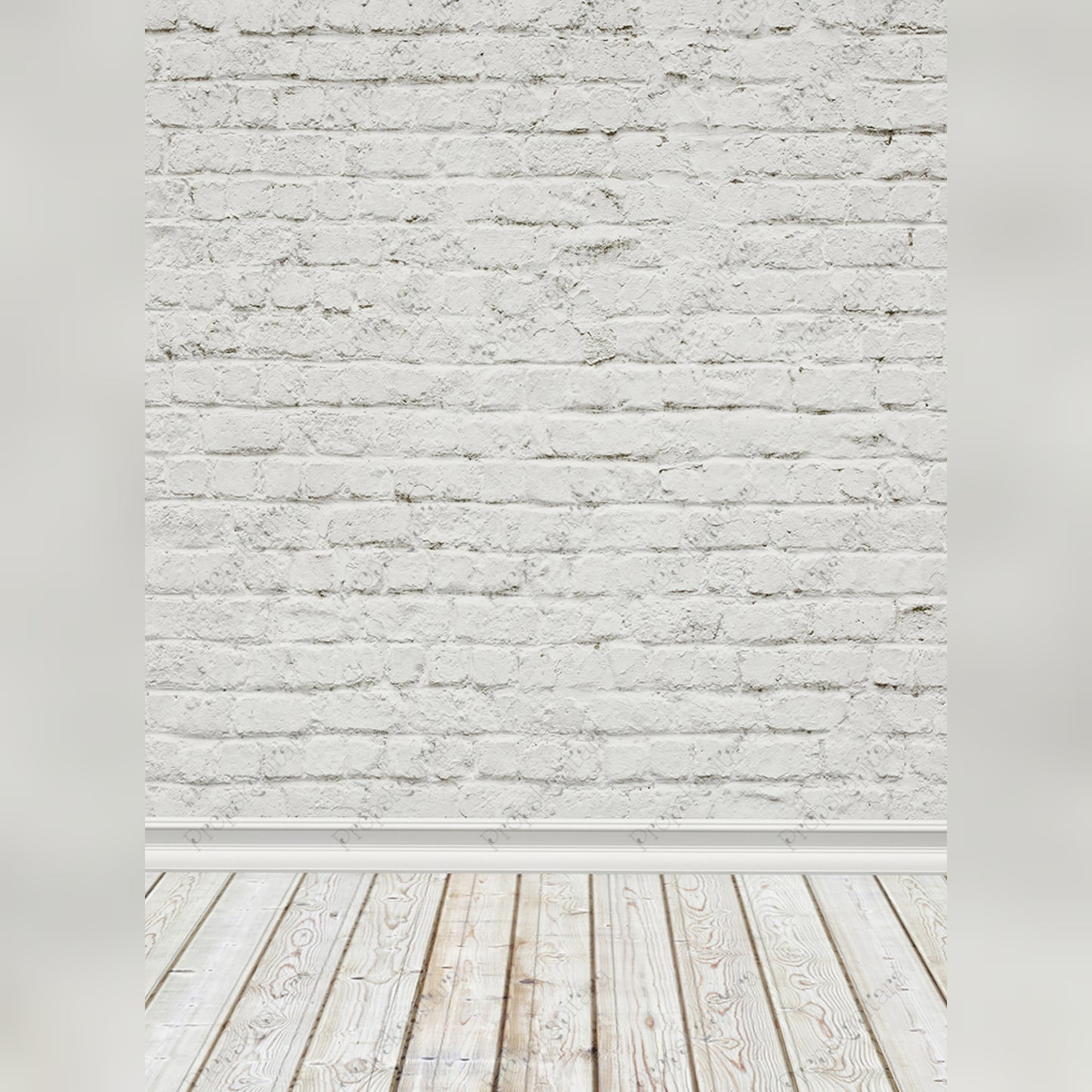 Brick Wall With Planks