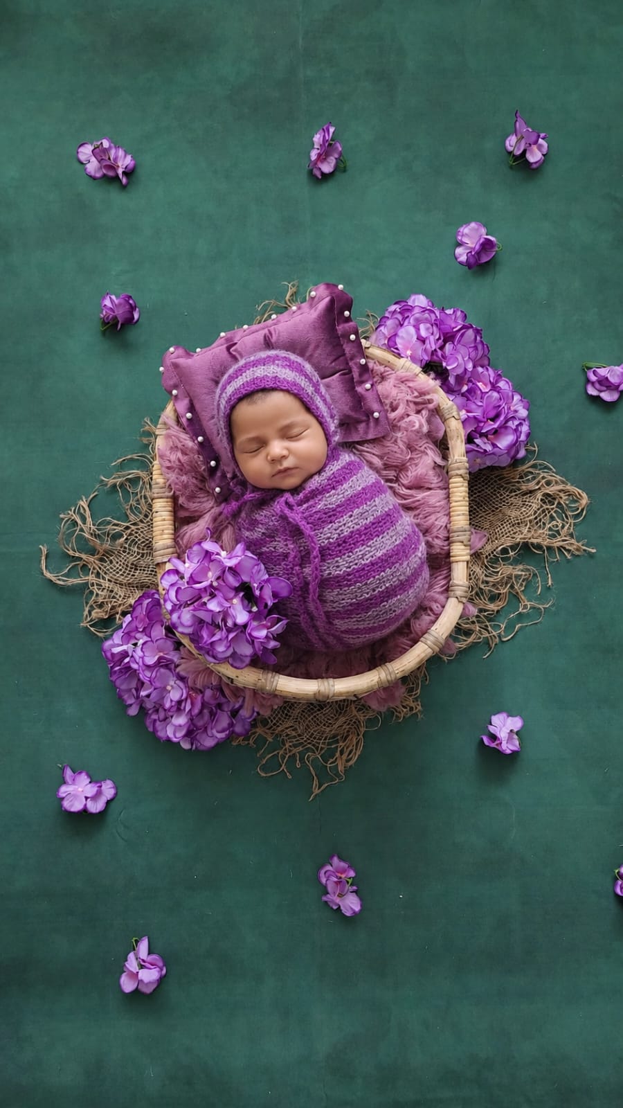 Knit Caterpillar wrap set