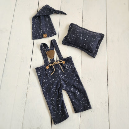 Dotted Dungaree Set