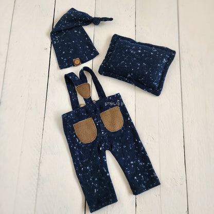 Dotted Dungaree Set