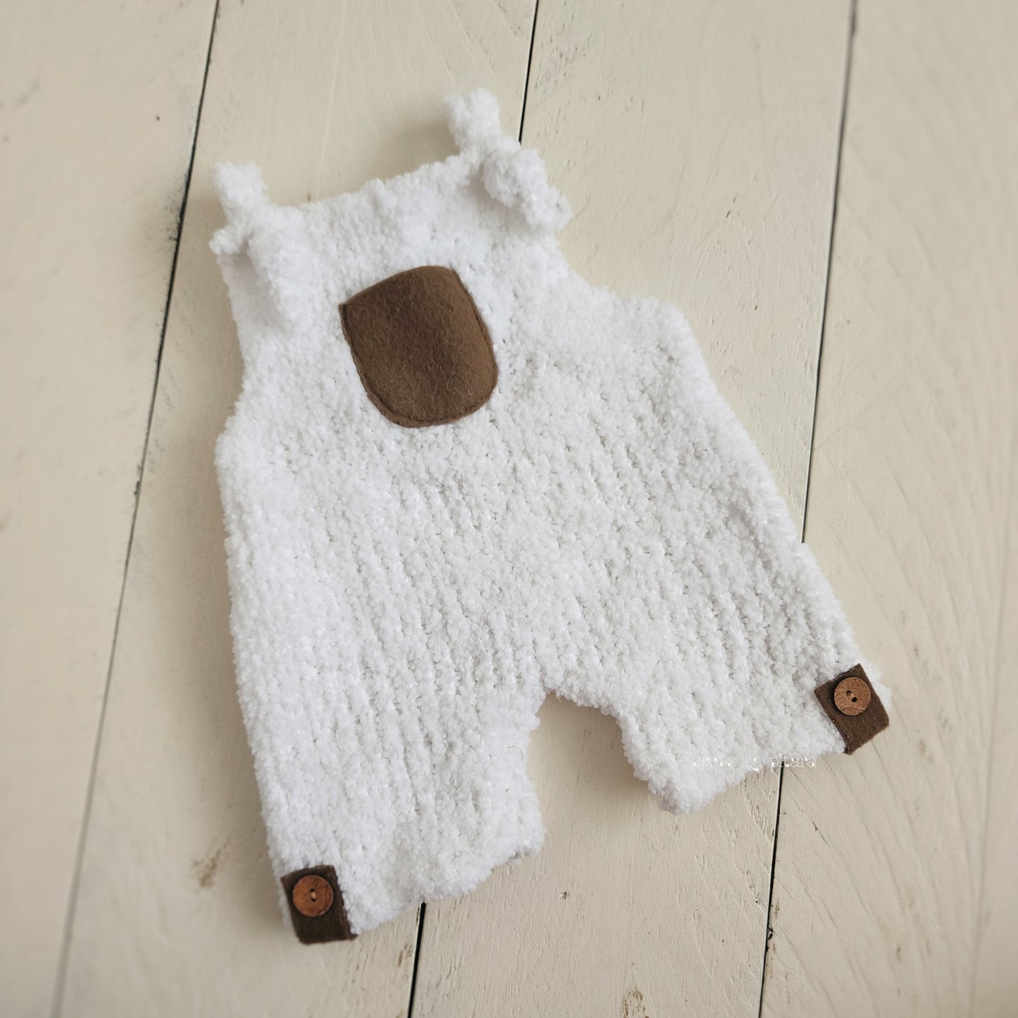 Knit Shaggy Overalls