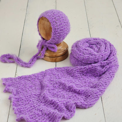 Knit Popcorn Wrap Set