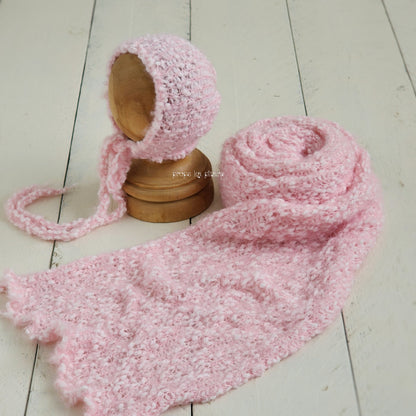 Knit Popcorn Wrap Set