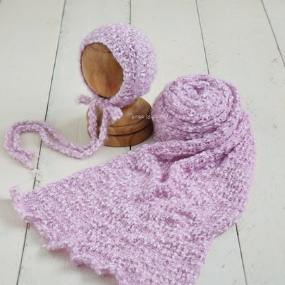 Knit Popcorn Wrap Set