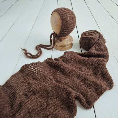 Mohair Wrap & Bonnet Set- Regular