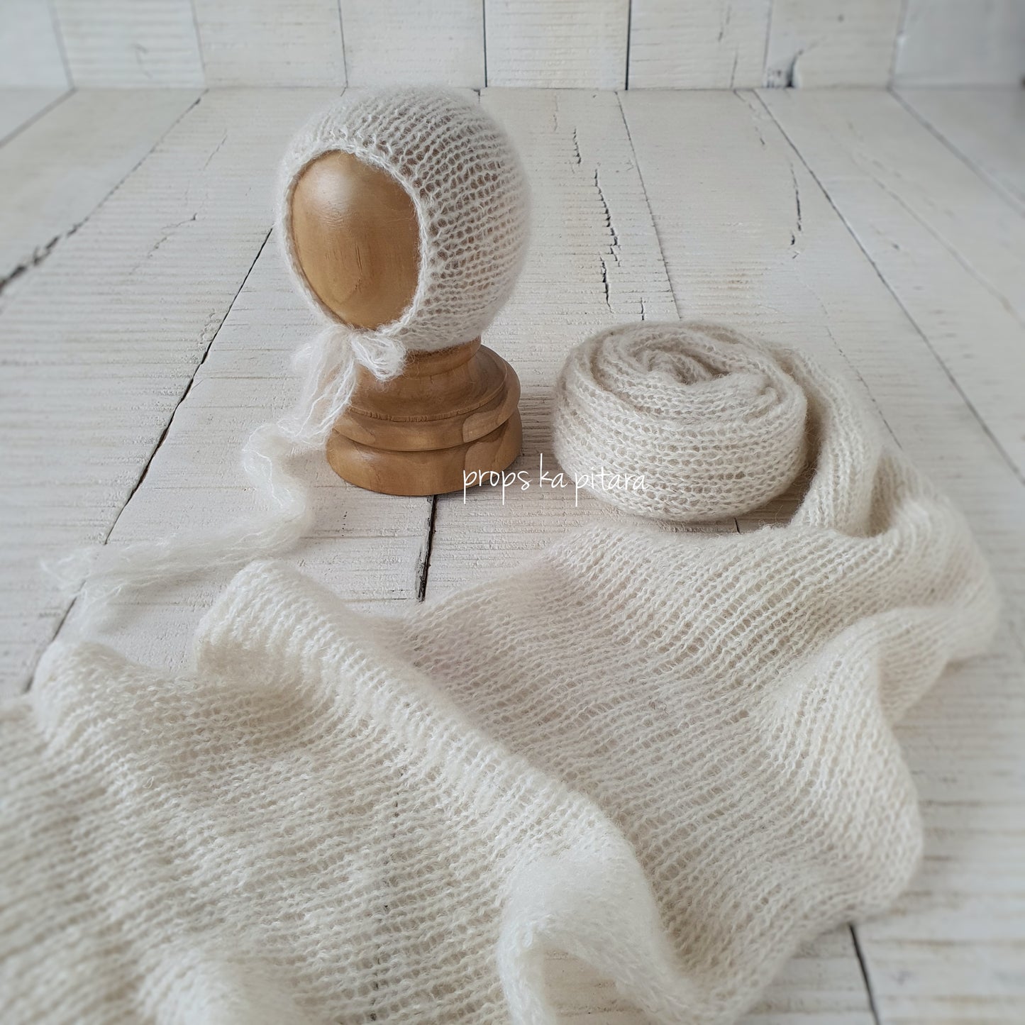 Mohair Wrap & Bonnet Set- Regular