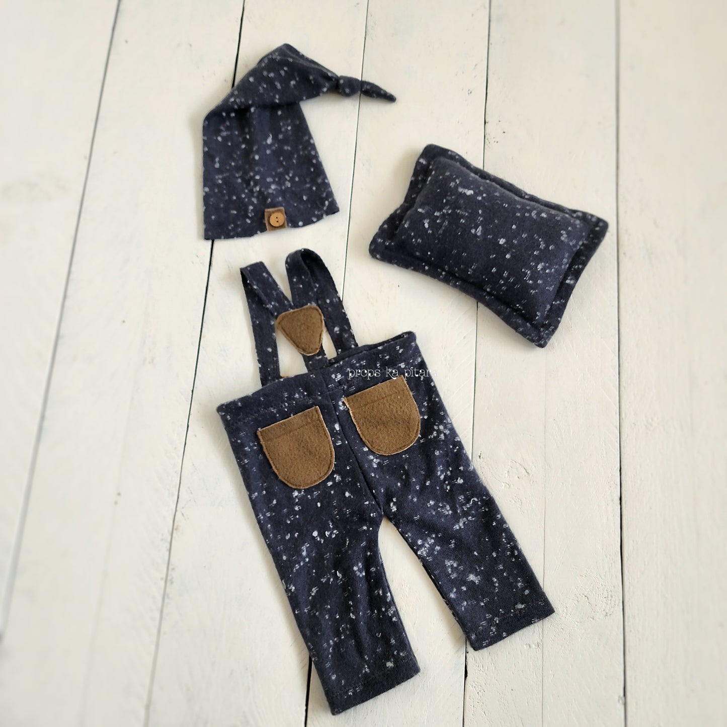 Dotted Dungaree Set