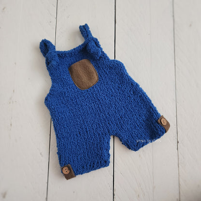 Knit Shaggy Overalls