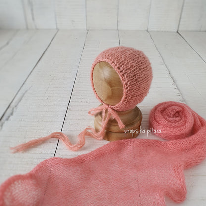 Mohair Wrap & Bonnet Set- Regular