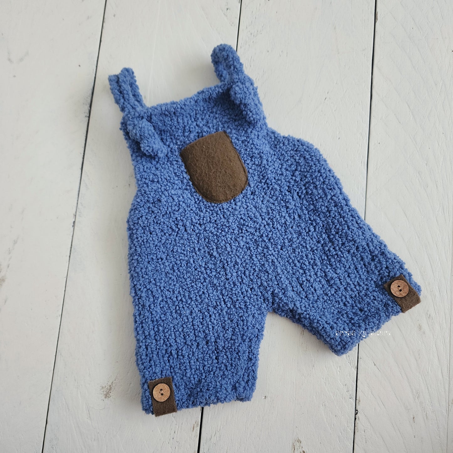 Knit Shaggy Overalls