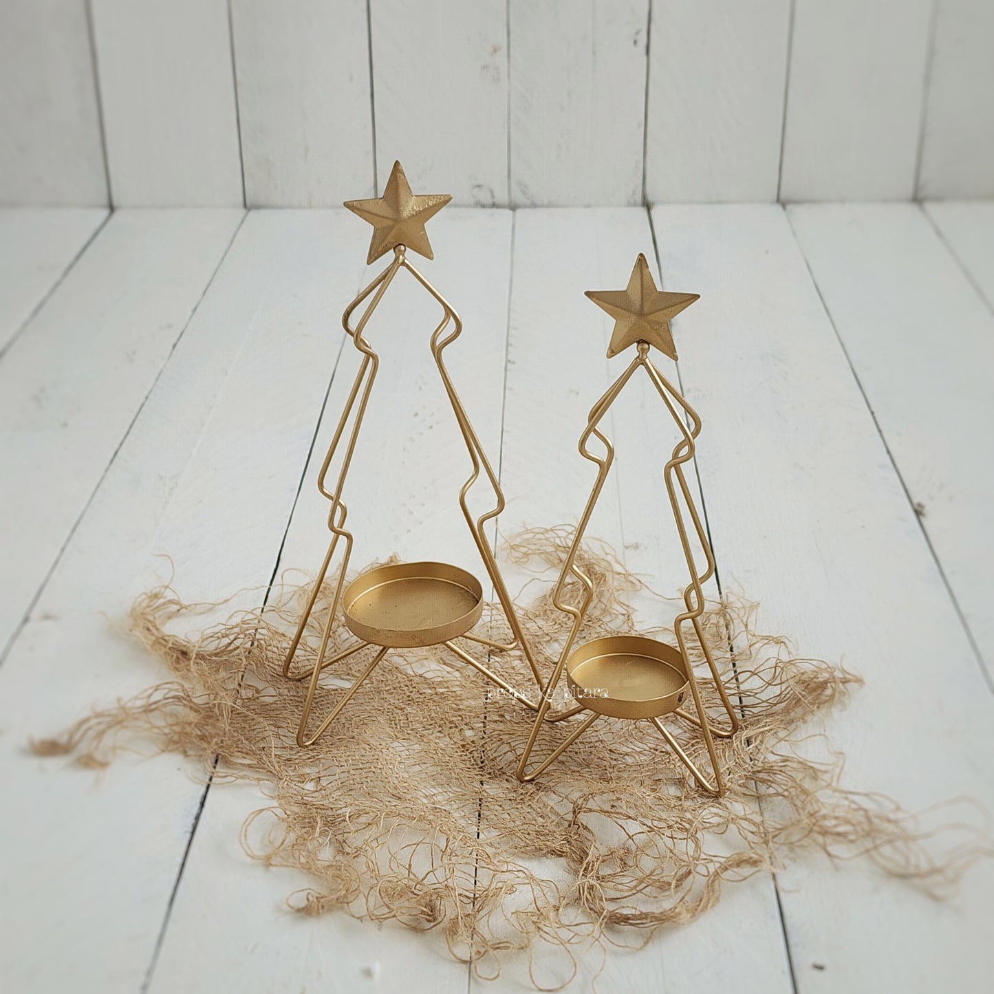 Metal Holiday Trees- Set of Two