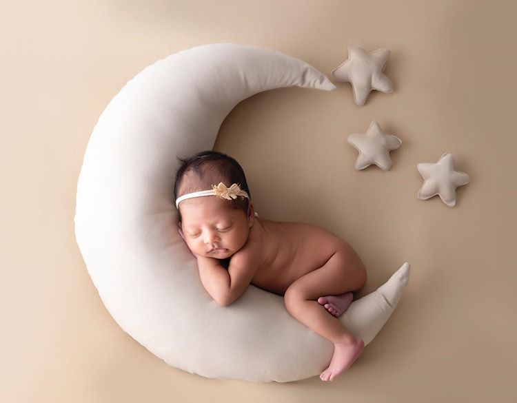 Ivory Moon Prop with stars