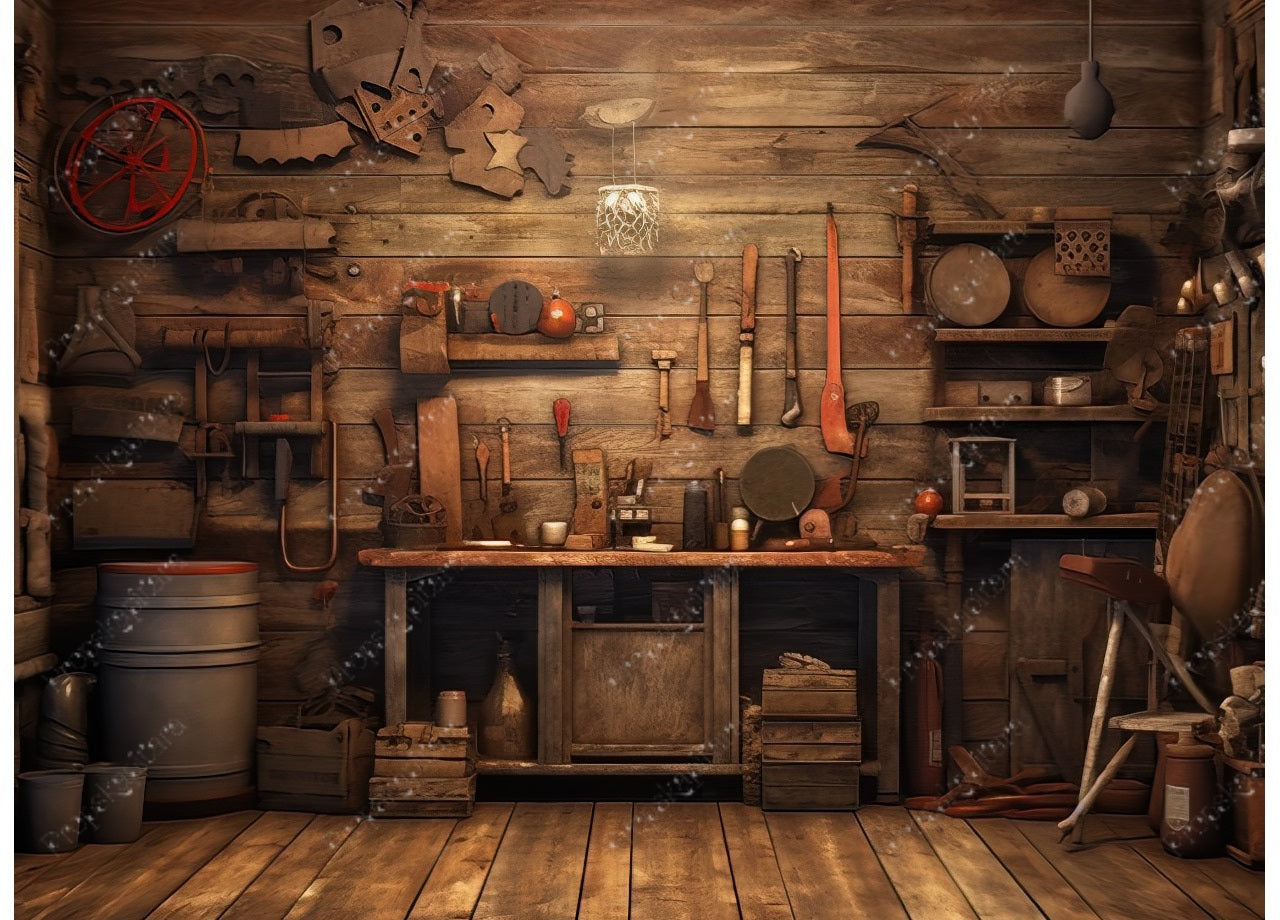 Wooden garage