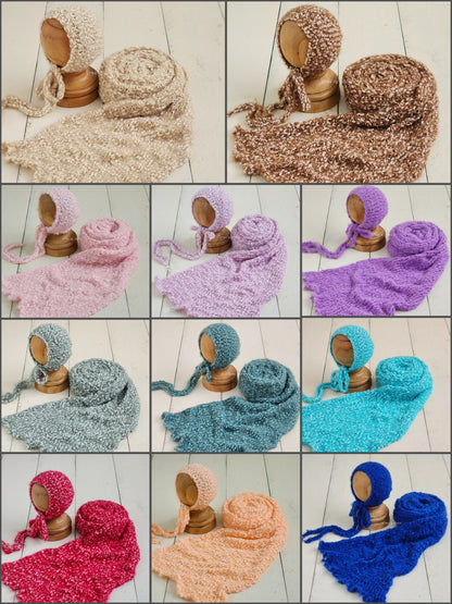 Knit Popcorn Wrap Set