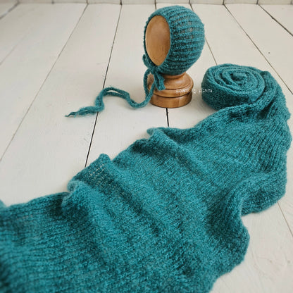 Mohair Wrap & Bonnet Set- Regular